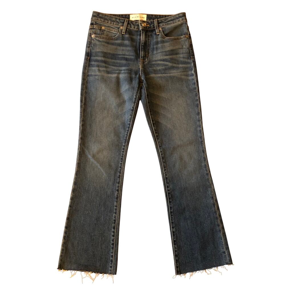 SLVRLAKE Women's Jeans Sz 25 Sara Slim Cropped Bootcut Leg Fresh Water Blue $299